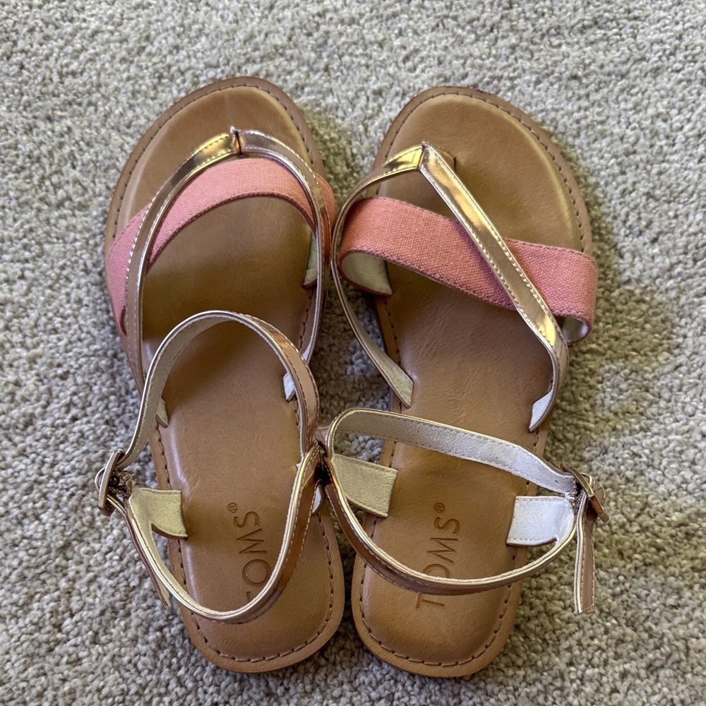 TOMS Sandals in Pink and Gold